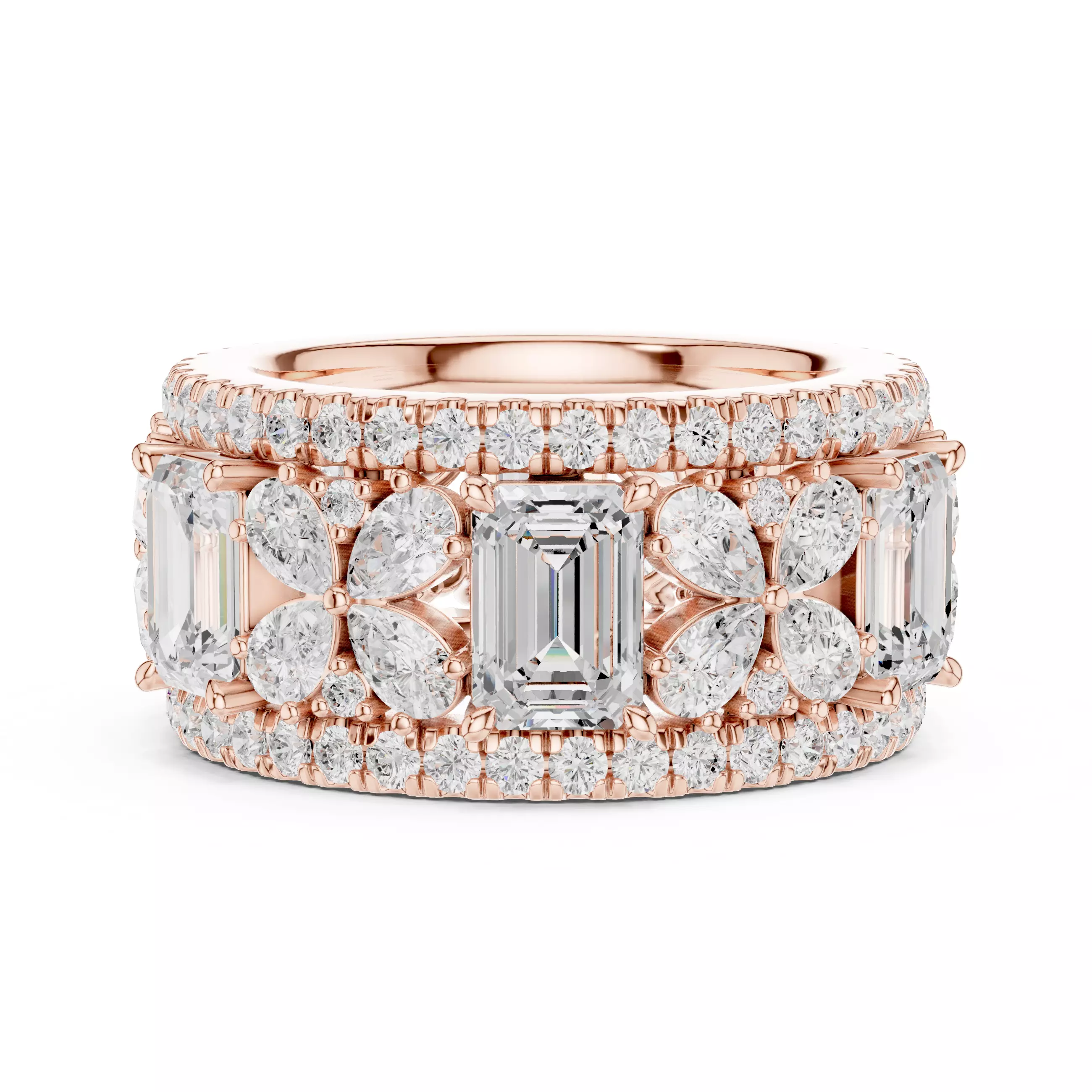 Solitaire Band Ring 3dm stl renders animation videos details  3D print model_8