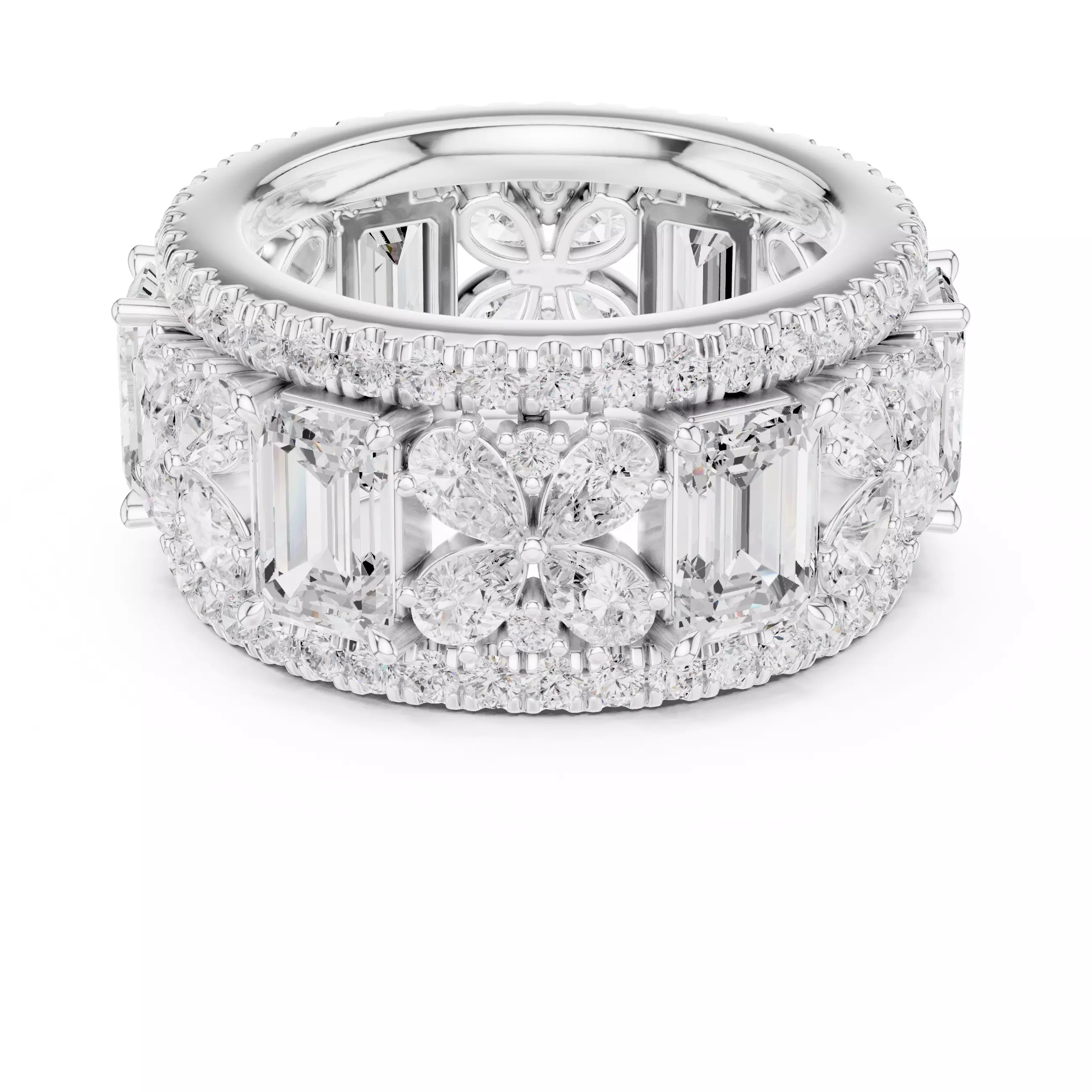 Solitaire Band Ring 3dm stl renders animation videos details  3D print model_12