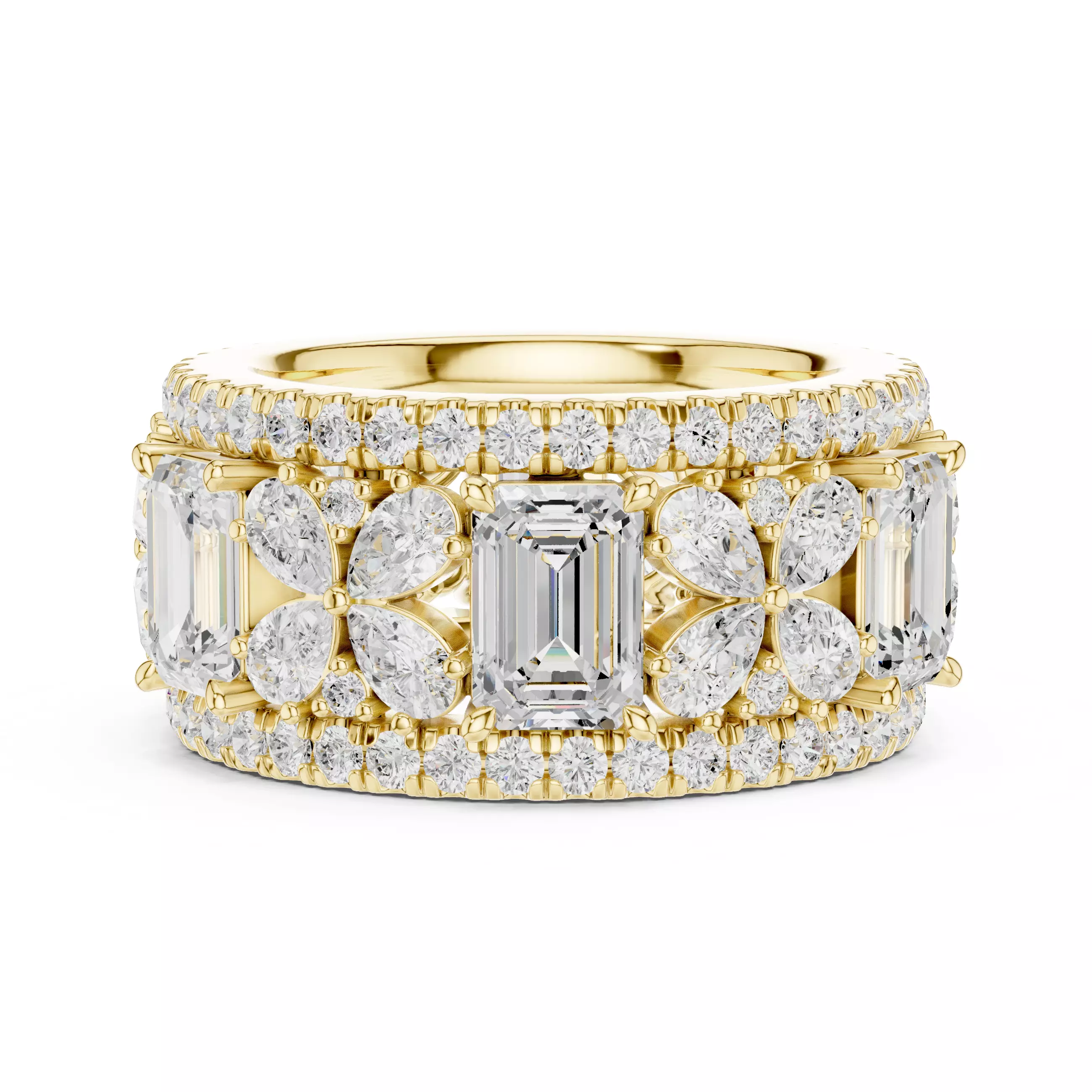 Solitaire Band Ring 3dm stl renders animation videos details  3D print model_15