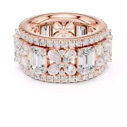 Solitaire Band Ring 3dm stl renders animation videos details 