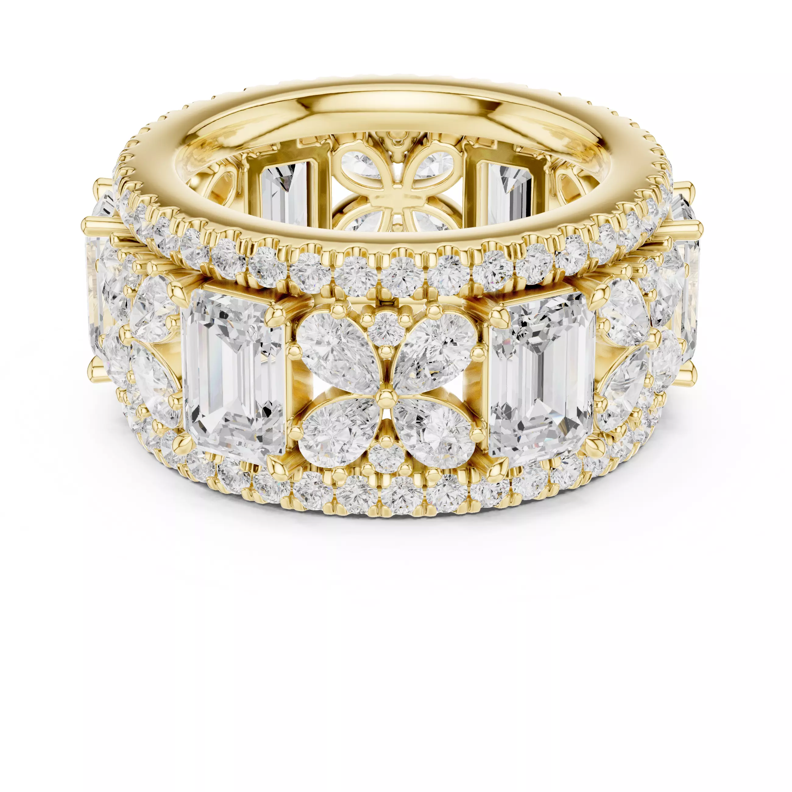 Solitaire Band Ring 3dm stl renders animation videos details  3D print model_16