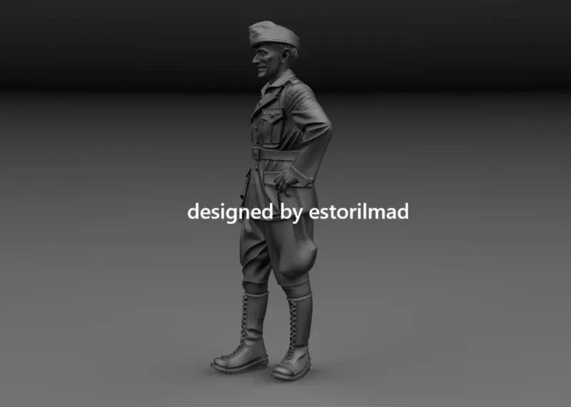WW2 ITALIAN SOLDIER IN ACTION V7 3D print model_2