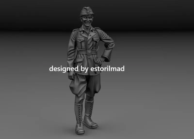 WW2 ITALIAN SOLDIER IN ACTION V7 3D print model_0