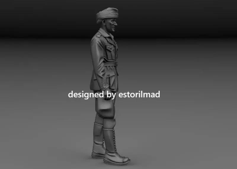 WW2 ITALIAN SOLDIER IN ACTION V7 3D print model_1