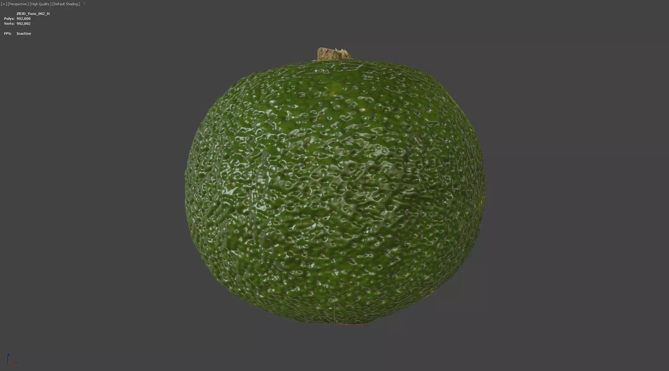 Yuzu  3D model_7