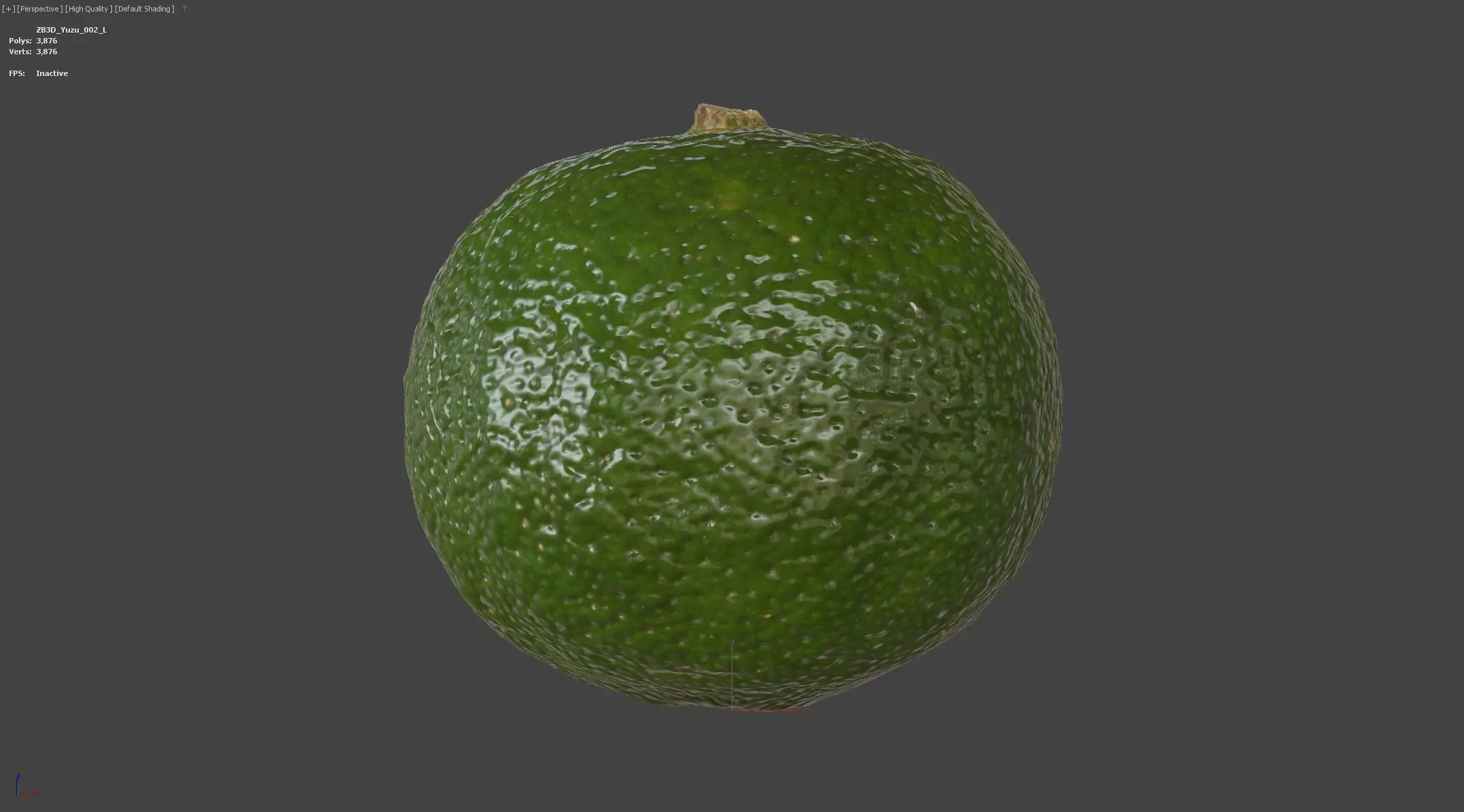 Yuzu  3D model_5