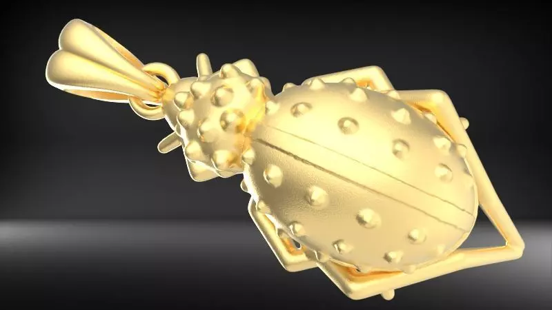 Ladybug Pendant Necklace charm Bracelet Jewelry 3D print model_21