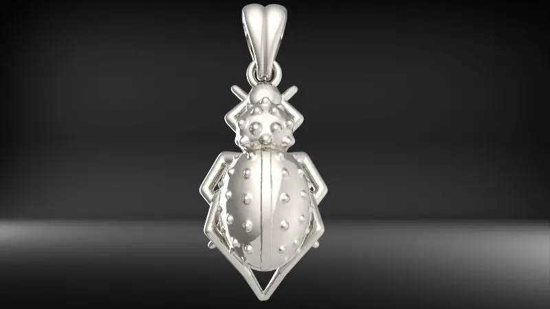 Ladybug Pendant Necklace charm Bracelet Jewelry 3D print model_3