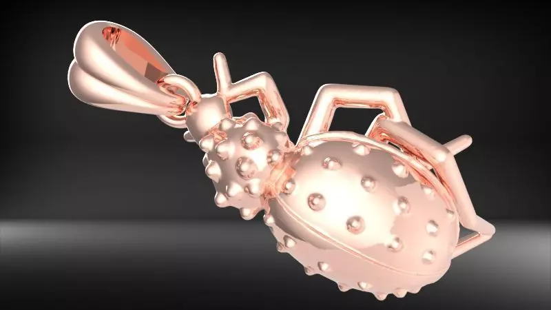 Ladybug Pendant Necklace charm Bracelet Jewelry 3D print model_23