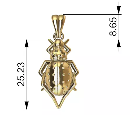 Ladybug Pendant Necklace charm Bracelet Jewelry 3D print model_30