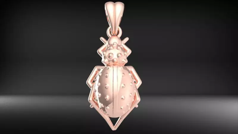 Ladybug Pendant Necklace charm Bracelet Jewelry 3D print model_5