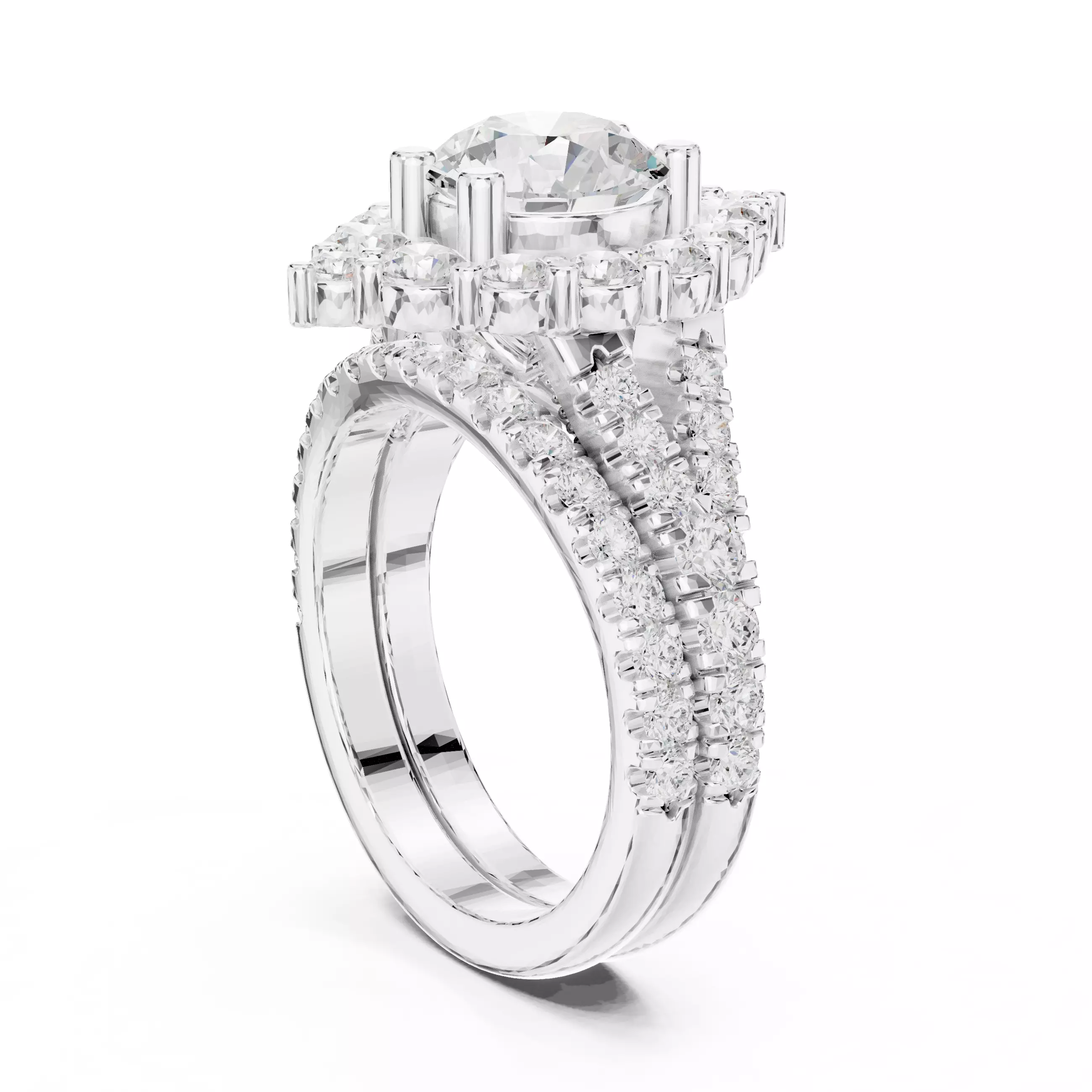 Solitaire Ring 3dm stl renders animation videos details 3D print model_9