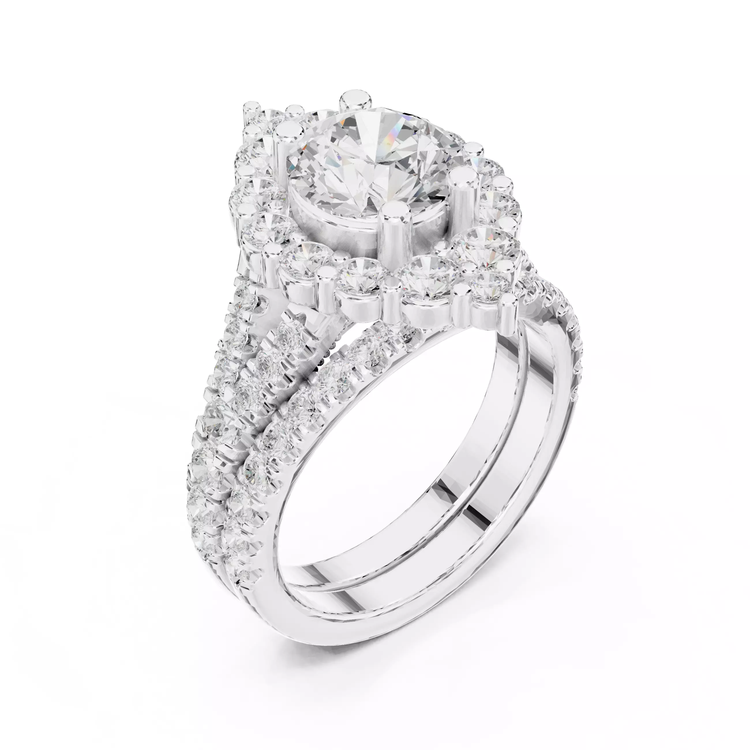 Solitaire Ring 3dm stl renders animation videos details 3D print model_10