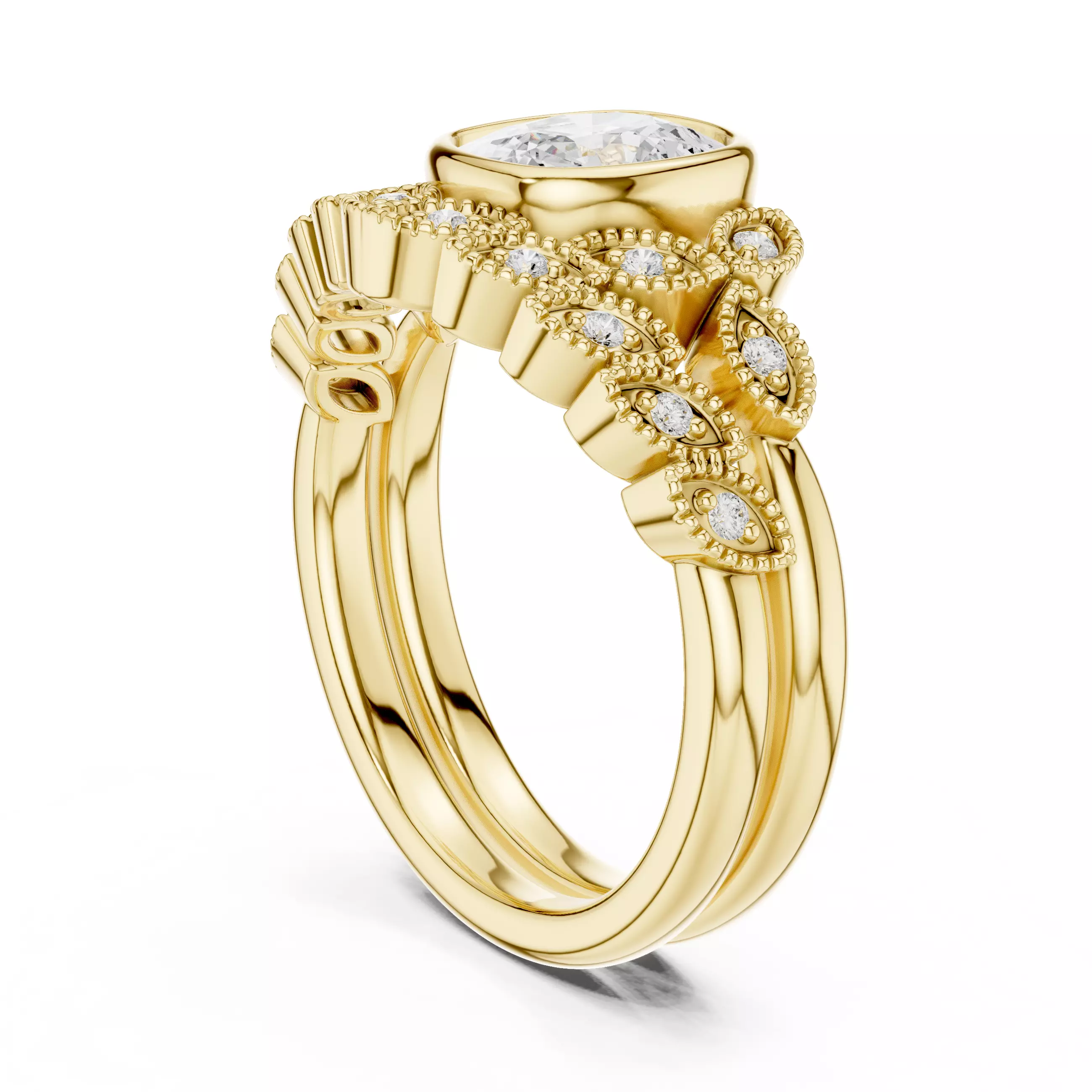 Solitaire Ring 3dm stl renders animation videos details 3D print model_13