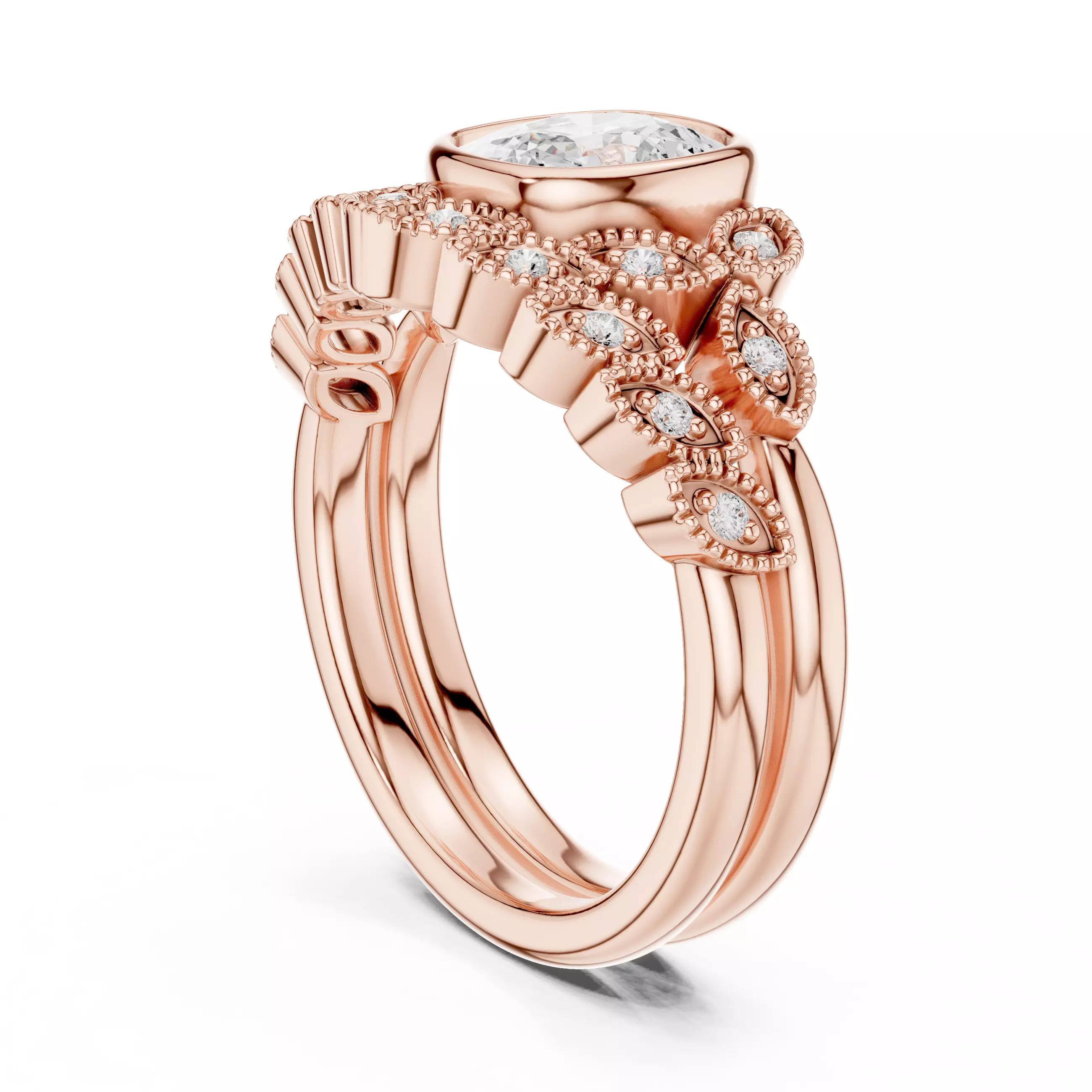 Solitaire Ring 3dm stl renders animation videos details 3D print model_6