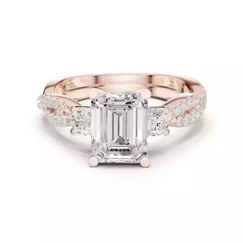 Emerald Solitaire Ring 3dm stl renders animation videos details  3D print model