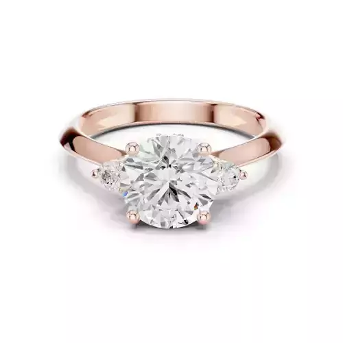 Trio Round Solitaire Ring 3dm stl renders animation videos