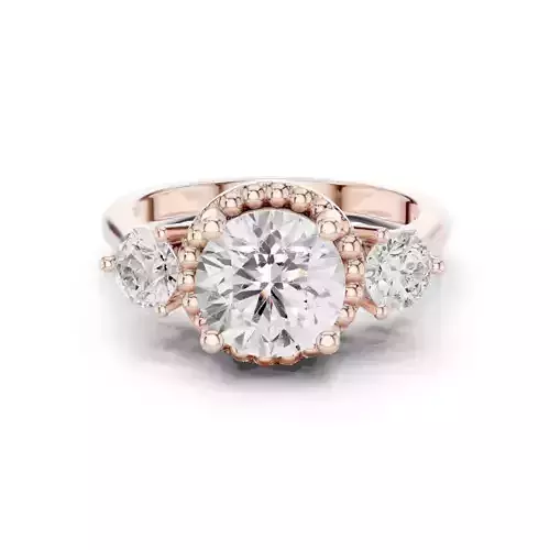 Trio Solitaire Ring 3dm stl renders animation videos details 