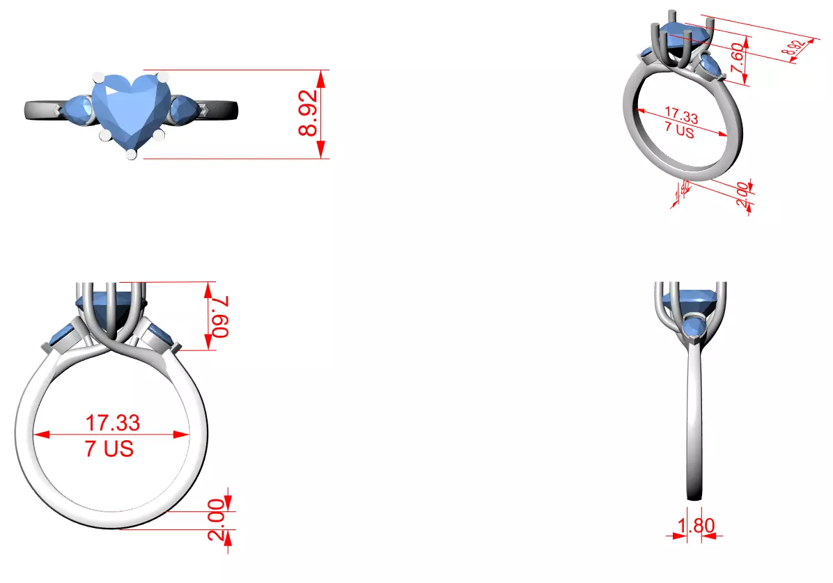 Solitaire Ring 3dm stl renders animation videos details 3D print model_4
