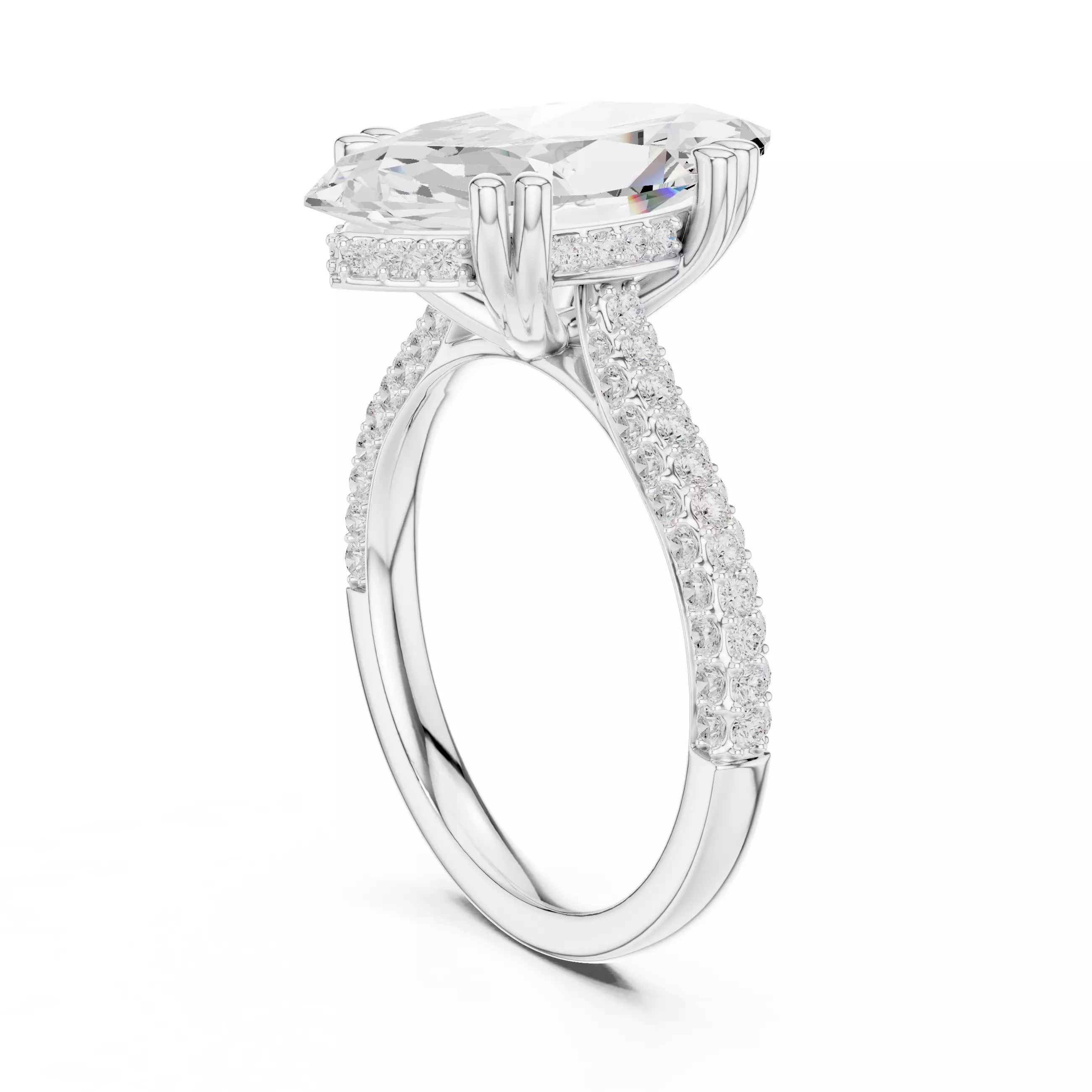 Solitaire Ring 3dm stl renders animation videos details 3D print model_9