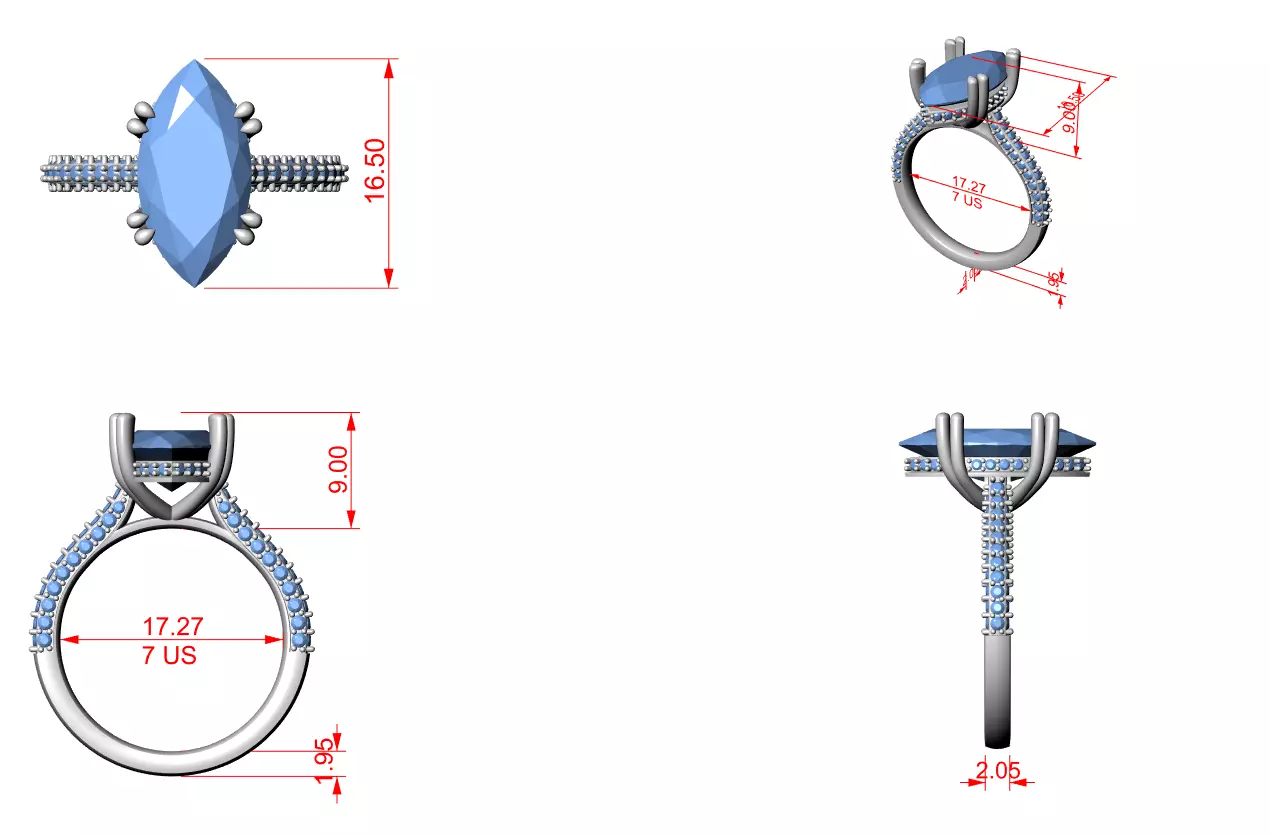 Solitaire Ring 3dm stl renders animation videos details 3D print model_4