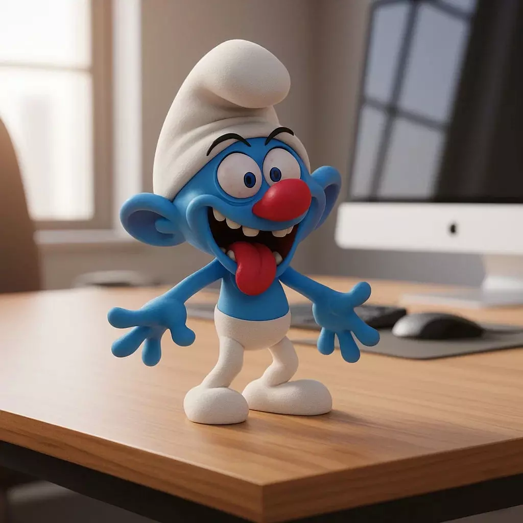 crazy Smurf 3D print model_0
