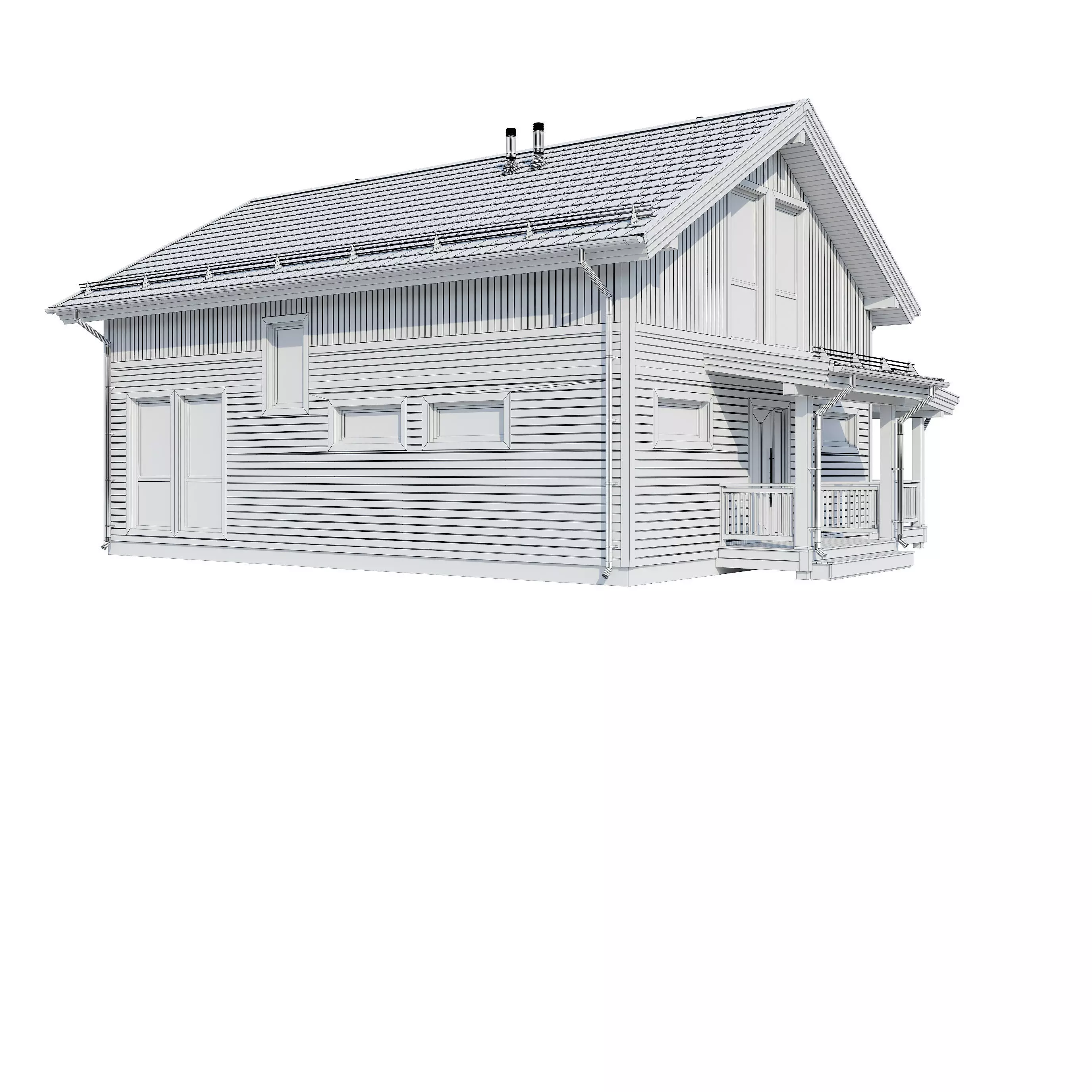 Alpine house Fury 3D model_10