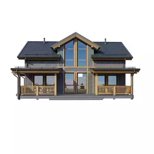 Alpine house Fury 3D model 4