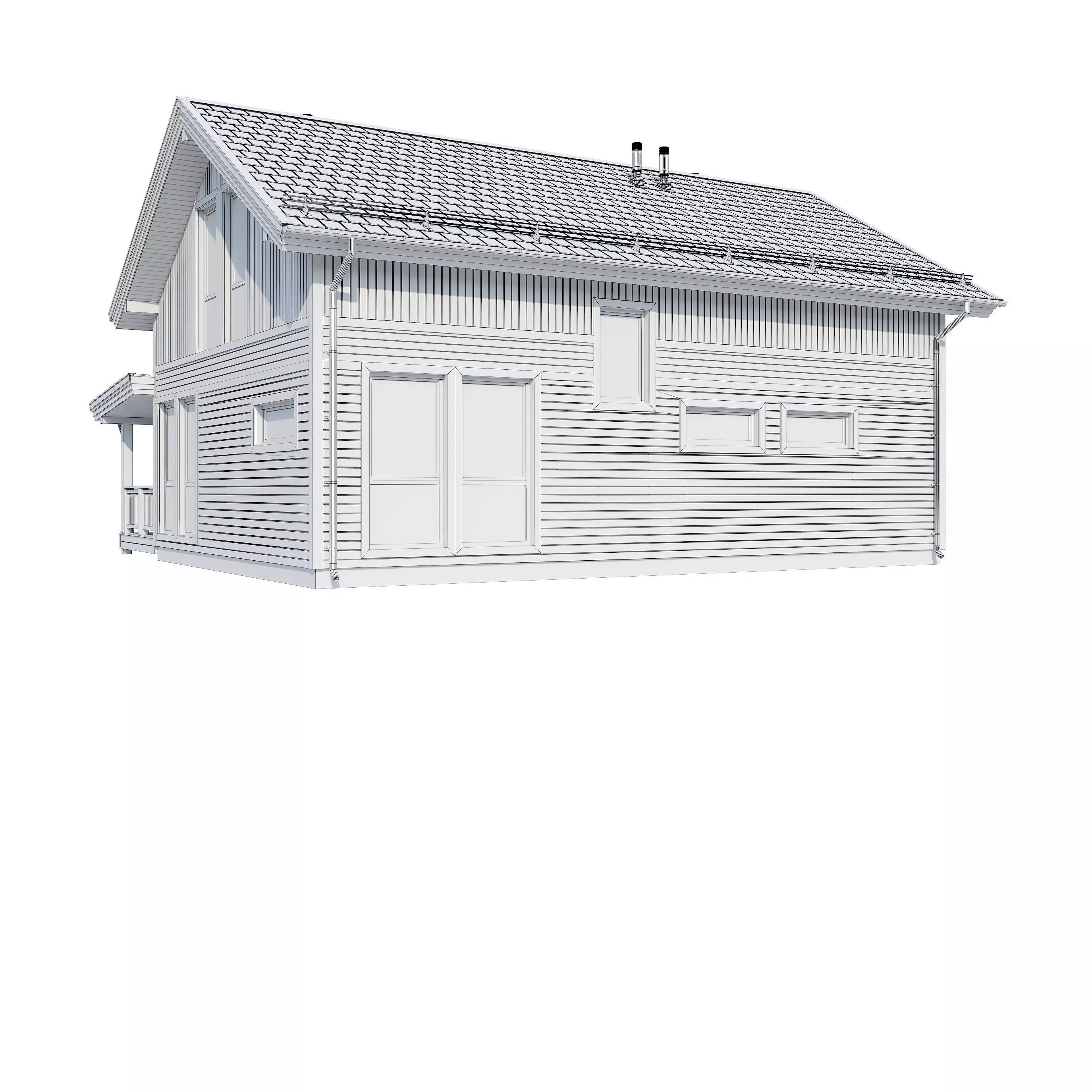 Alpine house Fury 3D model_9