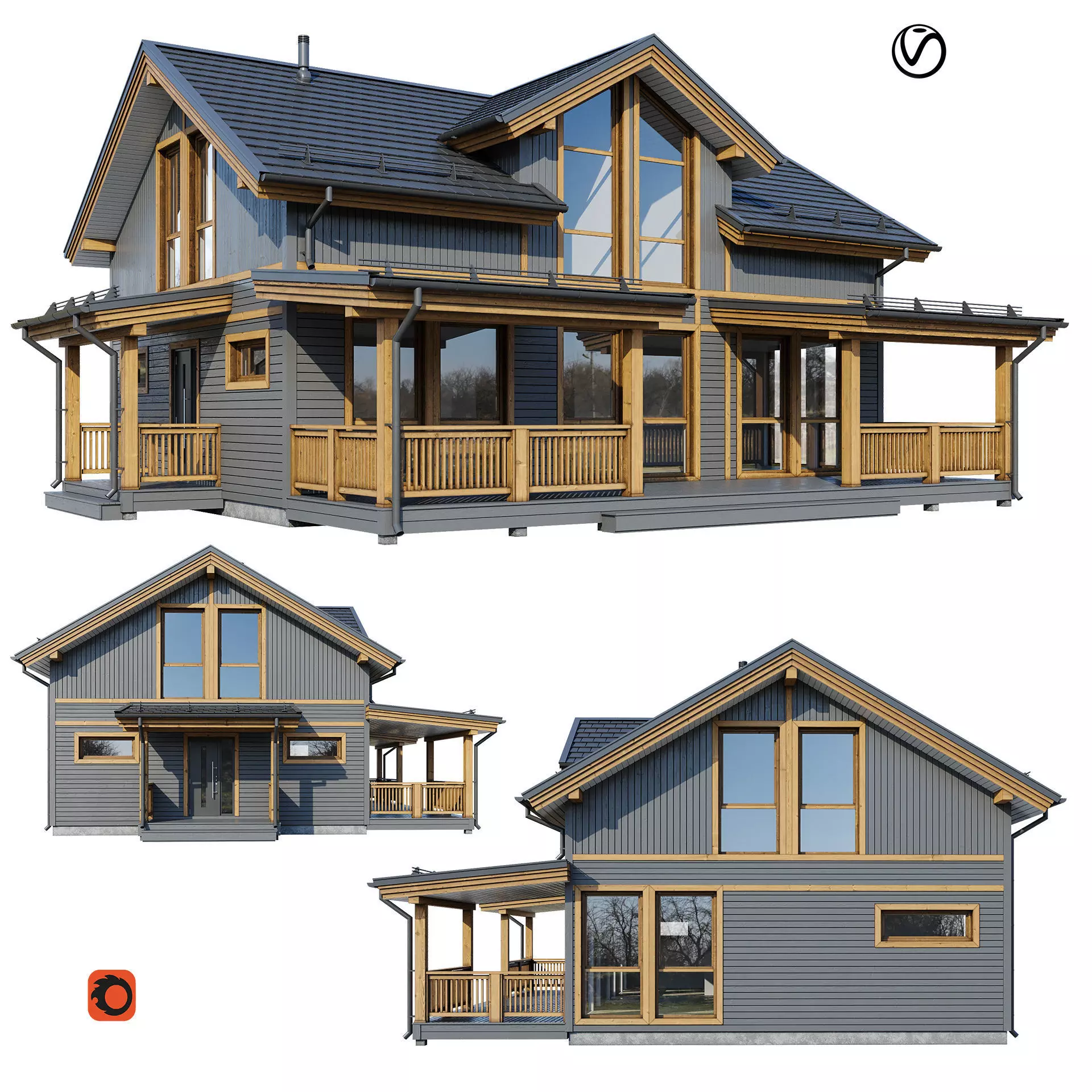 Alpine house Fury 3D model_0