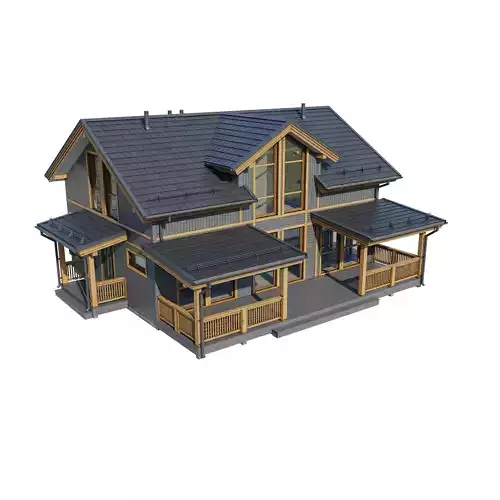 Alpine house Fury 3D model 6