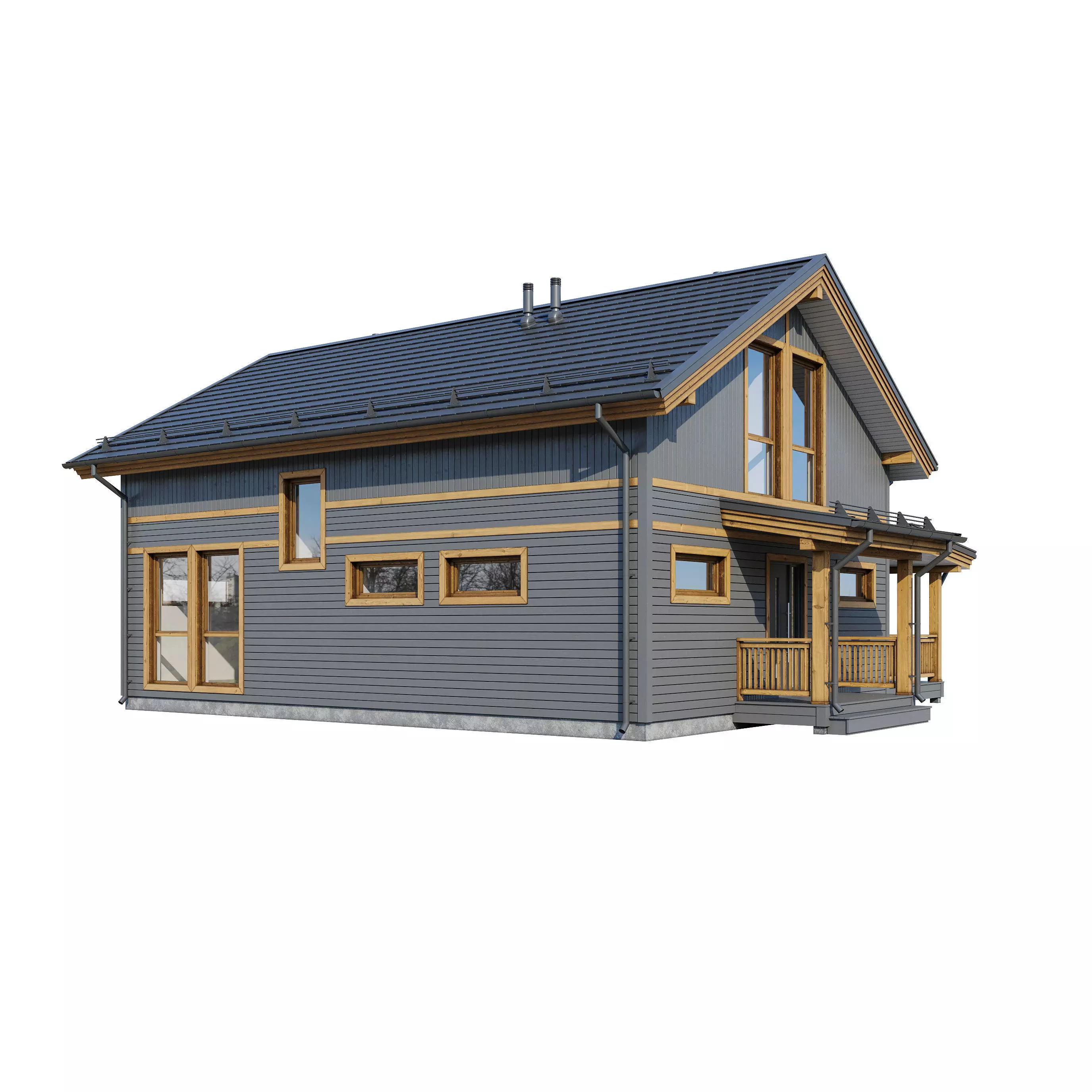 Alpine house Fury 3D model_2