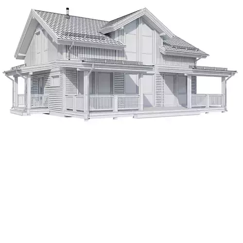 Alpine house Fury 3D model 7