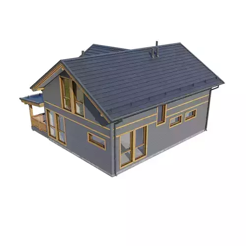 Alpine house Fury 3D model 5