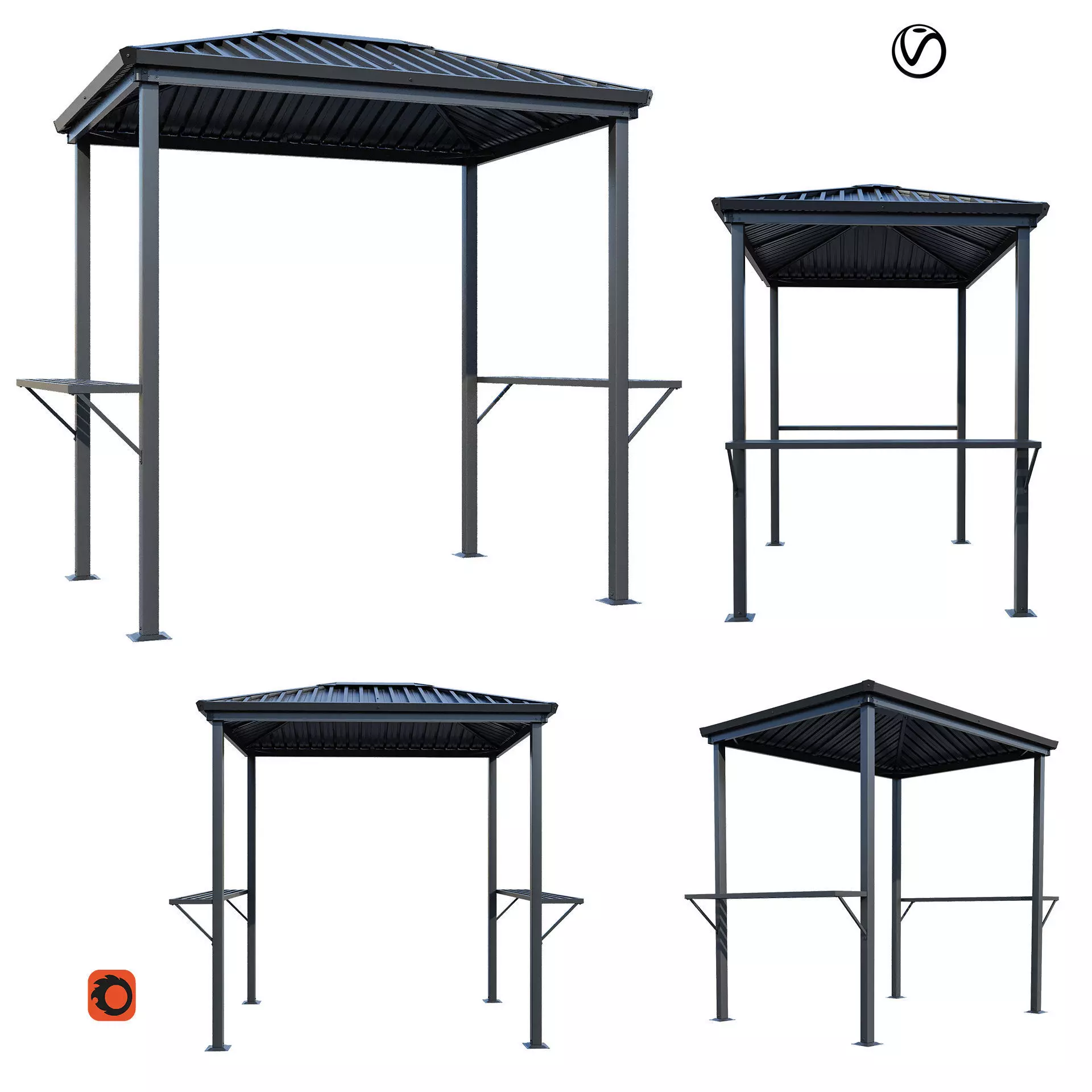 Terni Garden Point Mini Gazebo 3D model_0