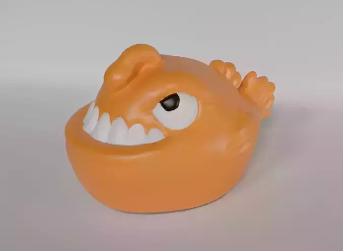 Pez Rape Abisal Caricatura 3D print model