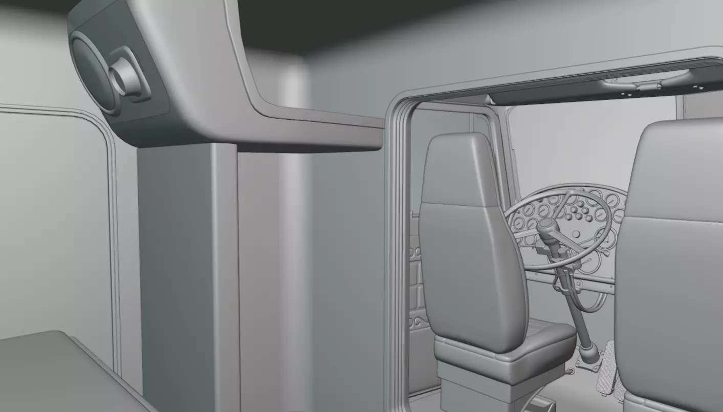 Peterbilt 359 Low-poly 3D model_15