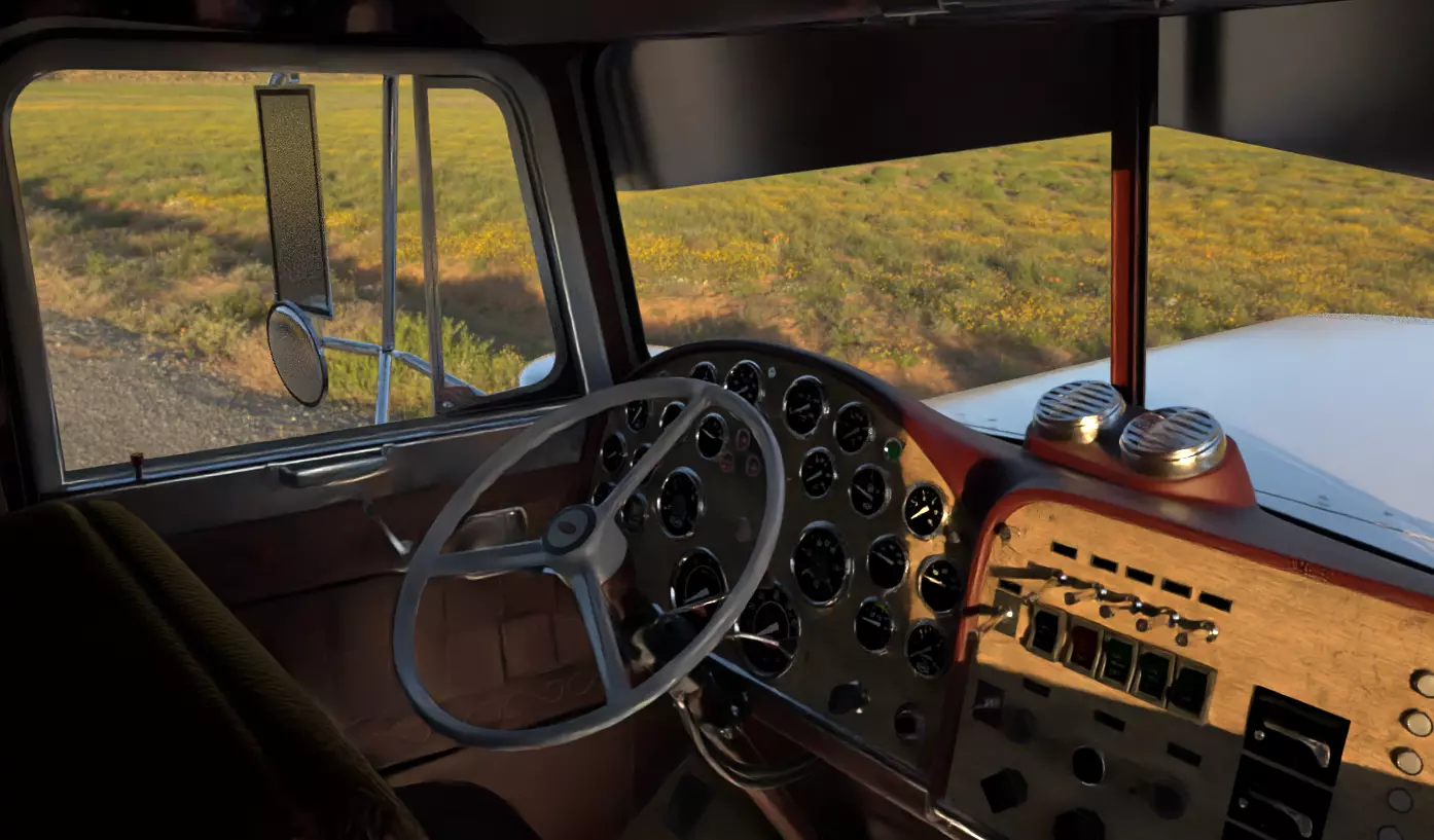 Peterbilt 359 Low-poly 3D model_6