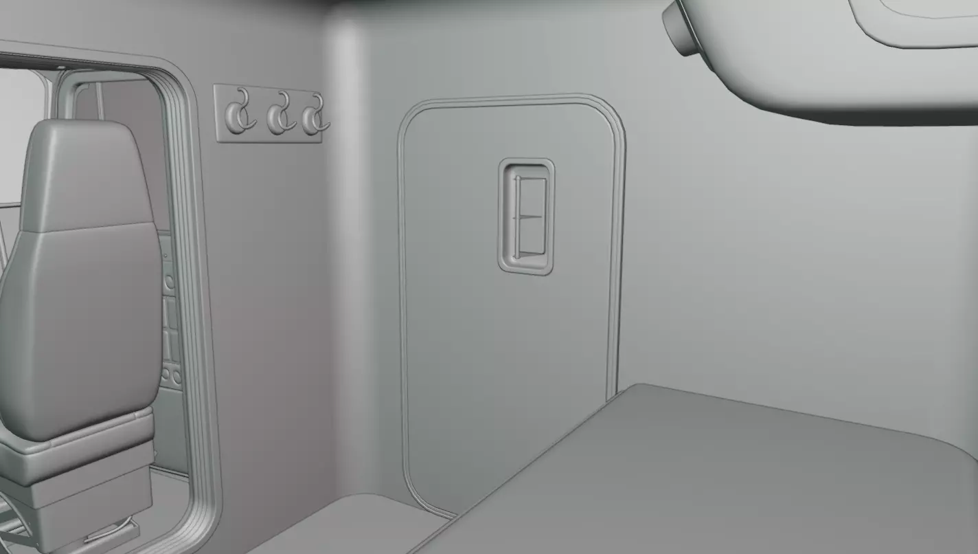 Peterbilt 359 Low-poly 3D model_14