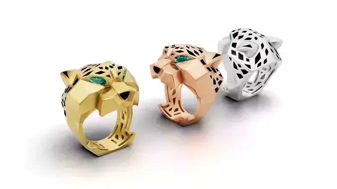 Panther Ring Head Small Model 3D print model