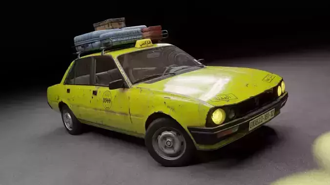PEUGEOT 505 St 1981 taxi 3D model