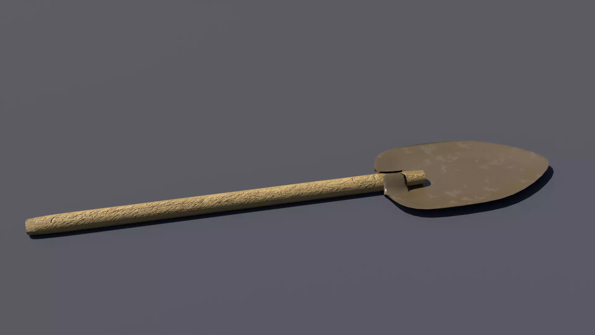 3d low poly shovel Free low-poly 3D model