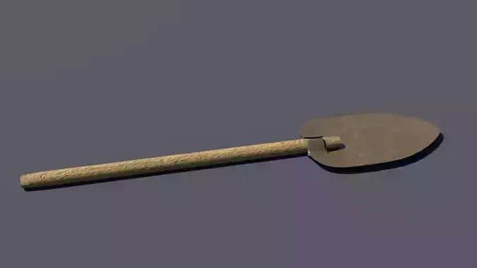 3d low poly shovel  Free low-poly 3D model