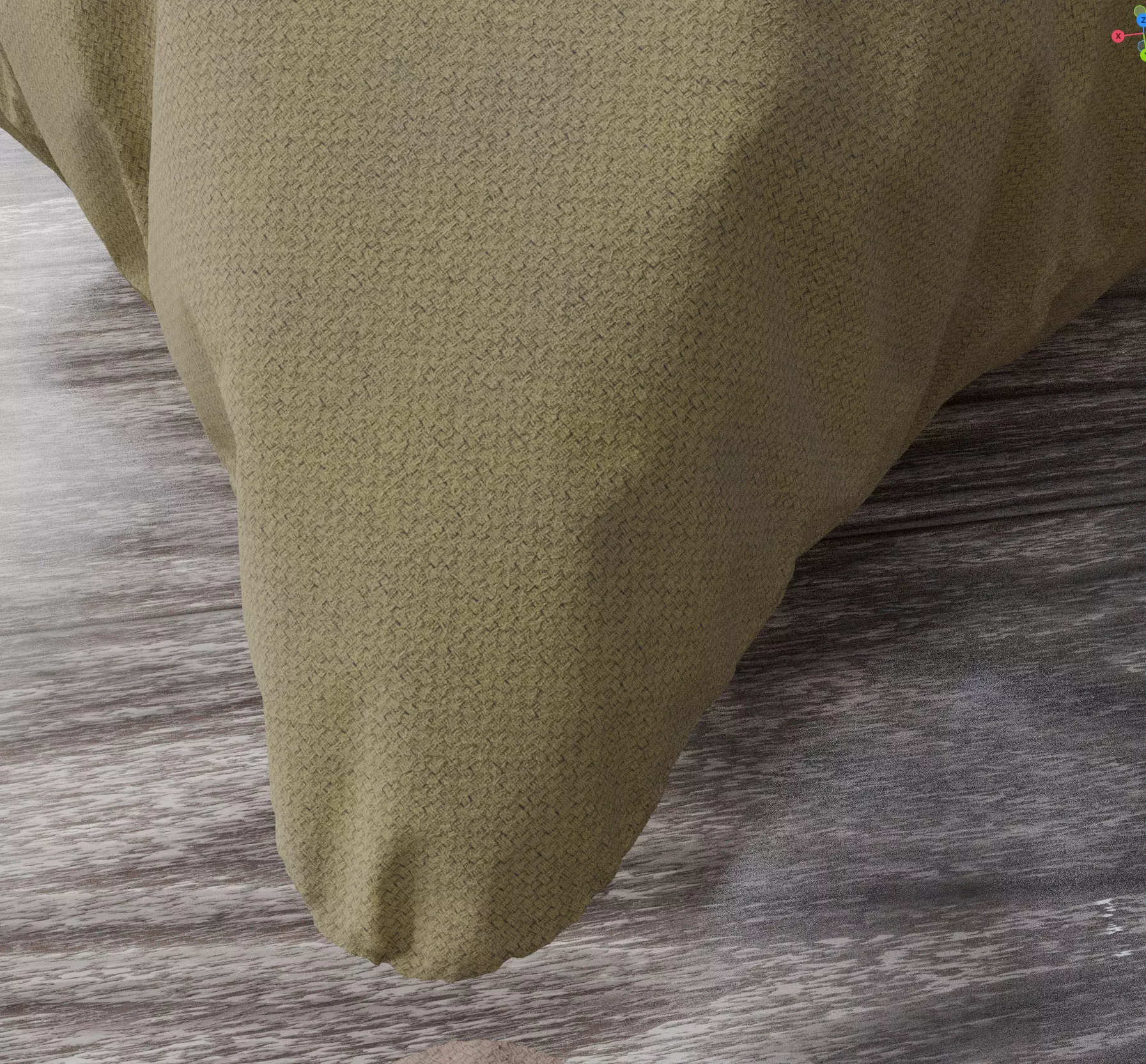 Square Cushion Set 4 Unique Meshes 4 Colors Decorative Pillows Low-poly 3D model_14