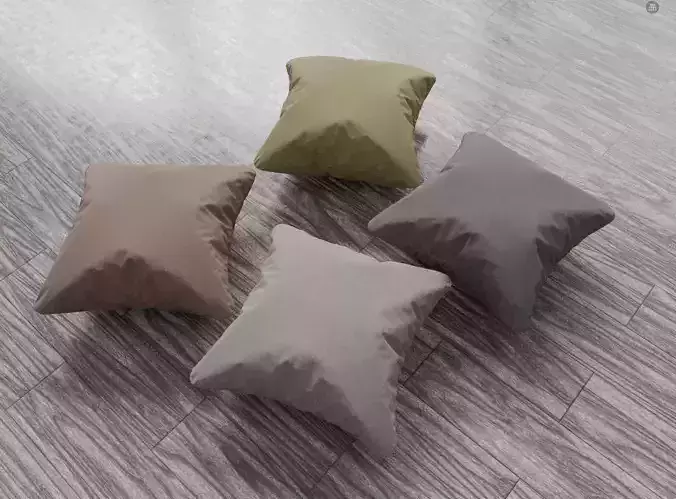 Square Cushion Set 4 Unique Meshes 4 Colors Decorative Pillows