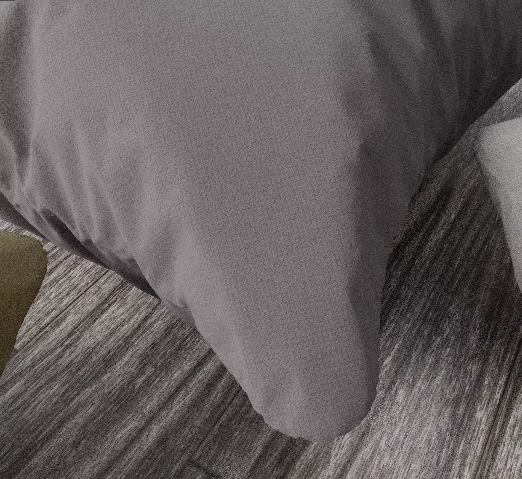 Square Cushion Set 4 Unique Meshes 4 Colors Decorative Pillows Low-poly 3D model_15