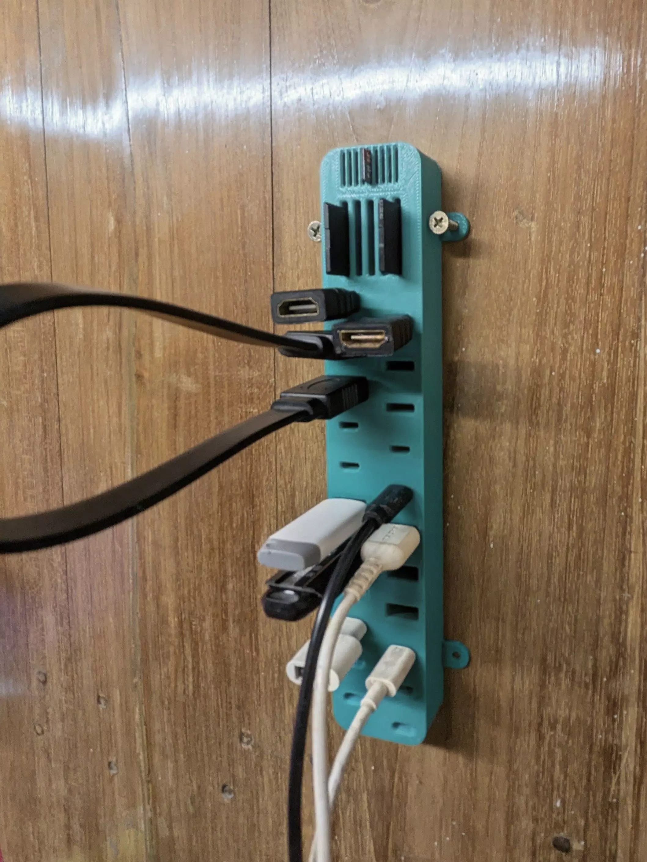 Universal Cable and Adapter Organizer Wall or Desk Mount Free 3D print model_4