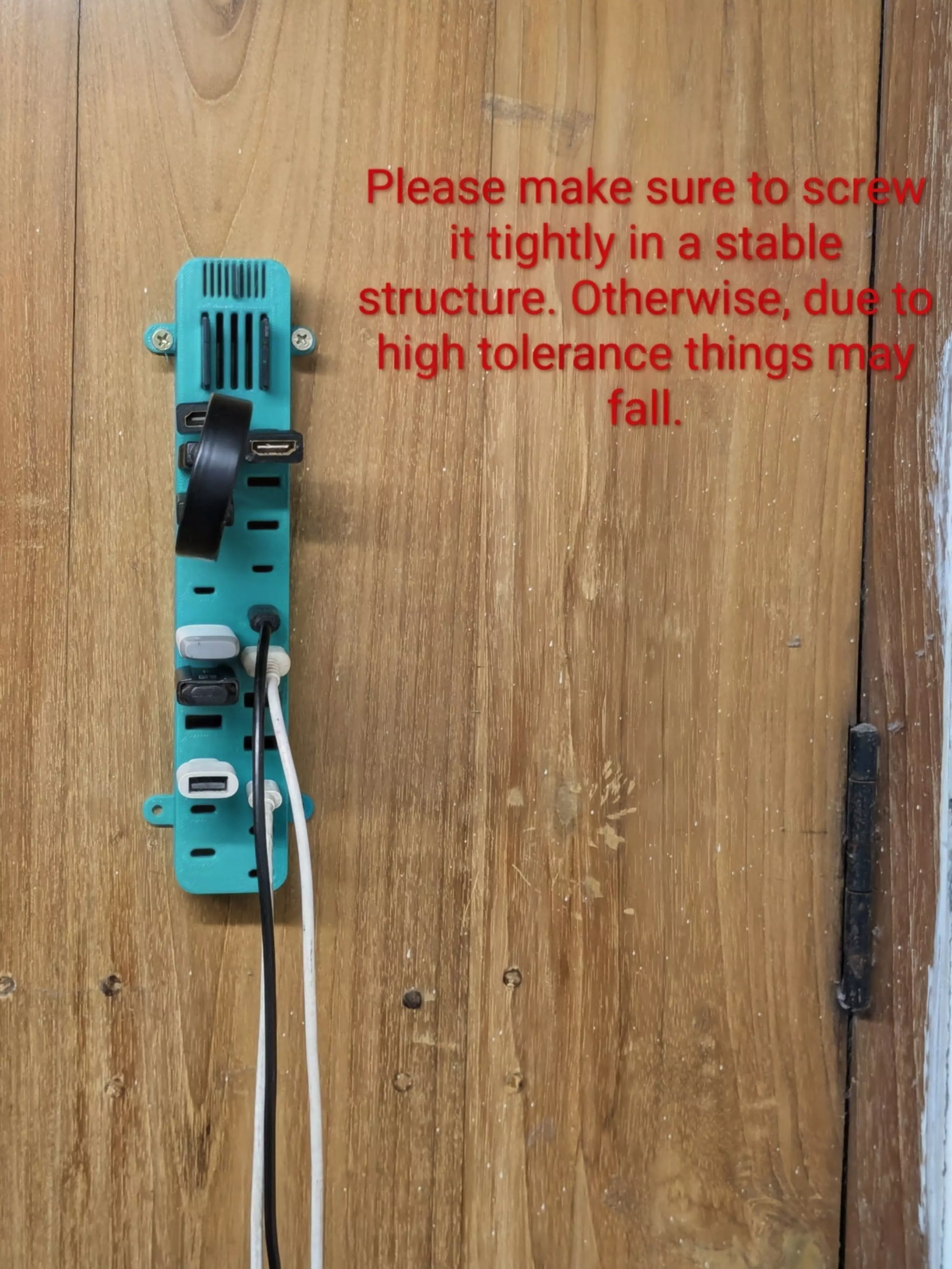 Universal Cable and Adapter Organizer Wall or Desk Mount Free 3D print model_5