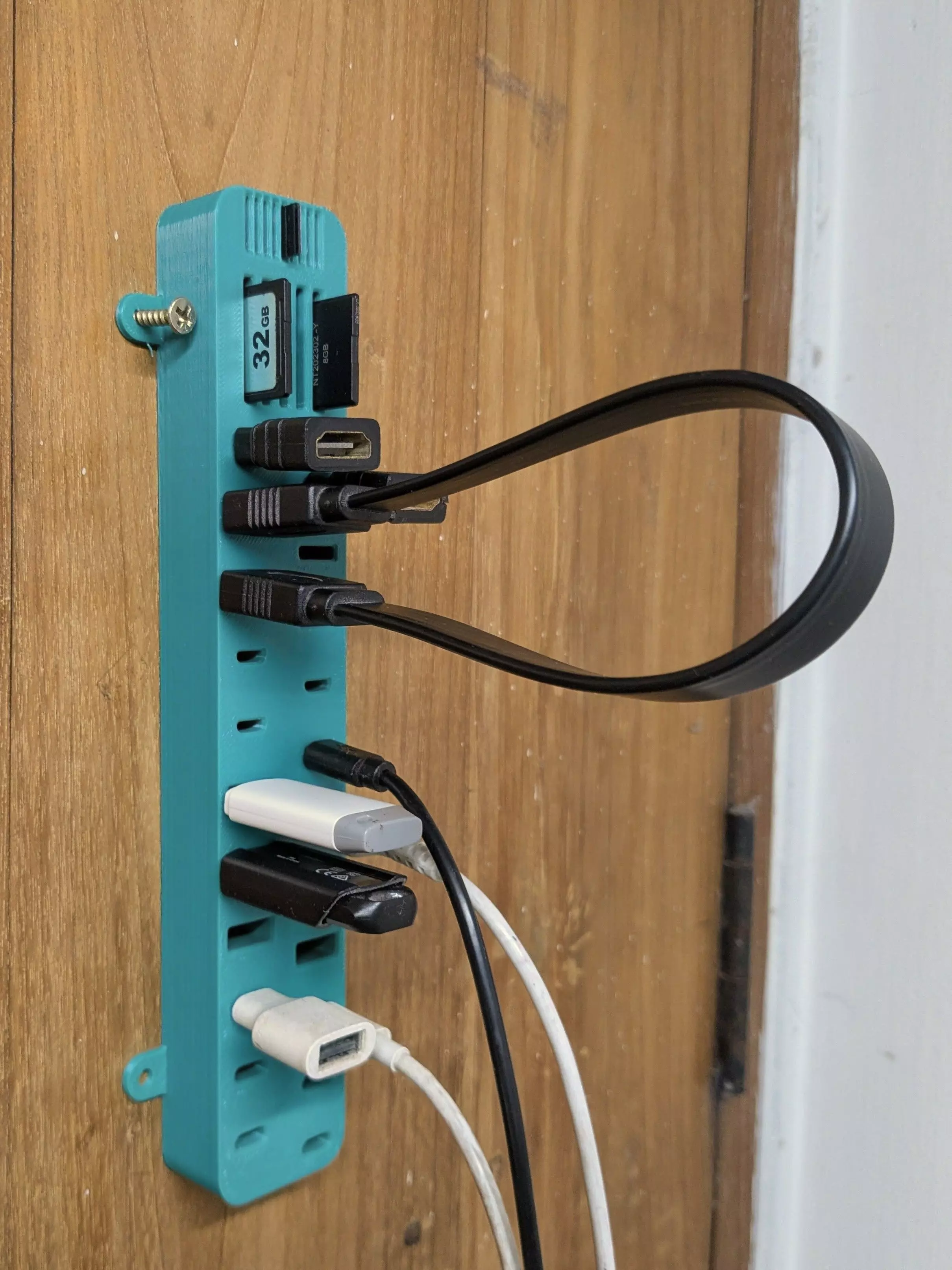 Universal Cable and Adapter Organizer Wall or Desk Mount Free 3D print model_3