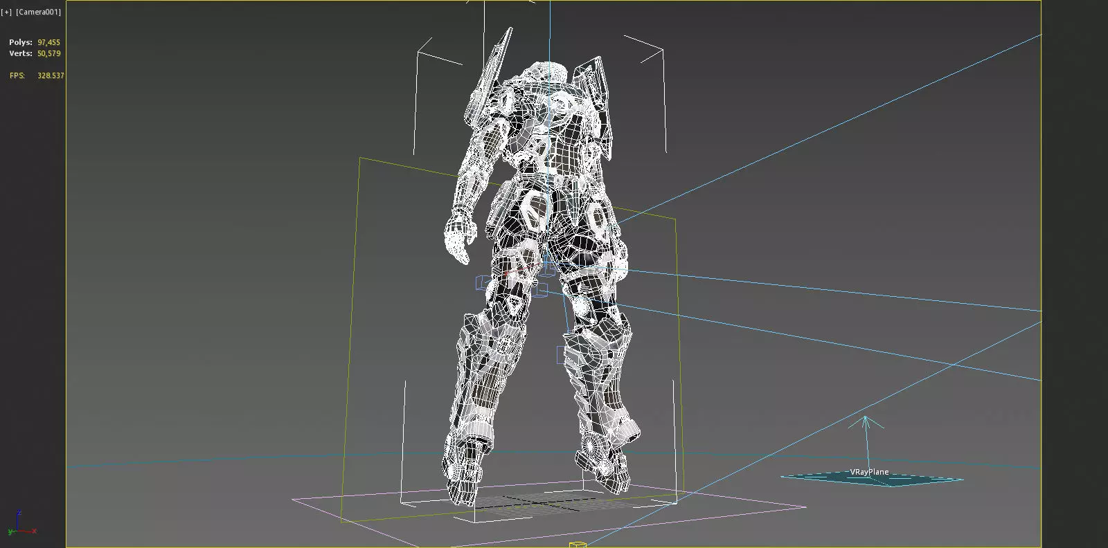 Future Sci-Fi Fighter Armor 3D model_10